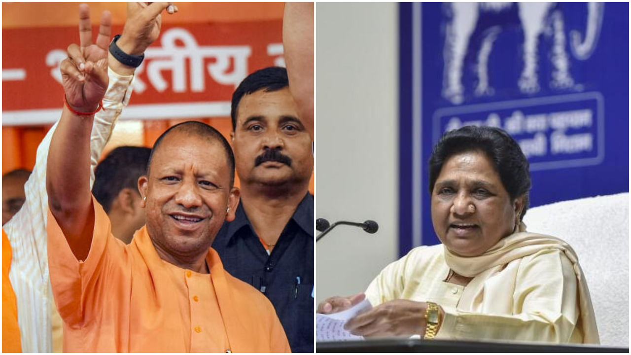 <div class="paragraphs"><p>UP CM Yogi Adityanath (Right); BSP chief Mayawati.</p></div>